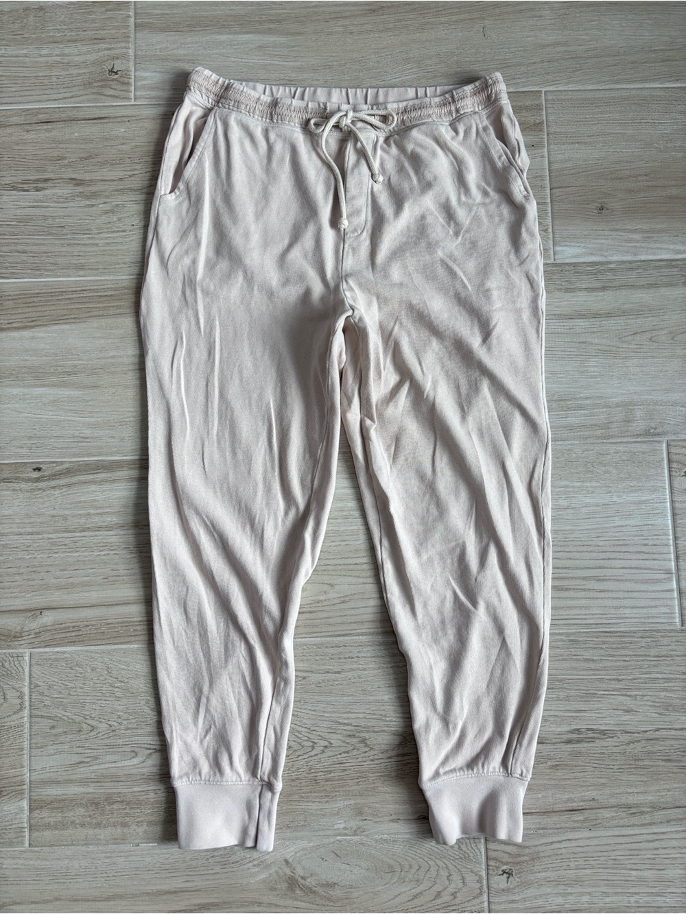 Aerie Jogger Pants Joggers in Cream Beige Women’s Size Large